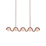 Uveta Linear Chandelier Red&Silver - Lamp Outdoor