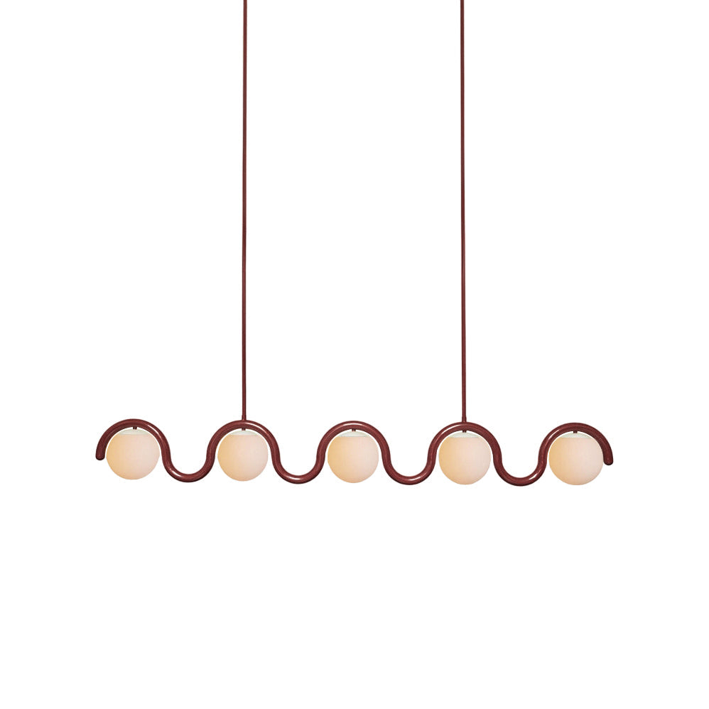 Uveta Linear Chandelier Red&Silver - Lamp Outdoor