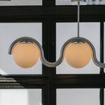 Uveta Linear Chandelier Red&Silver - Lamp Outdoor