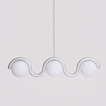 Uveta Linear Chandelier Red&Silver - Lamp Outdoor