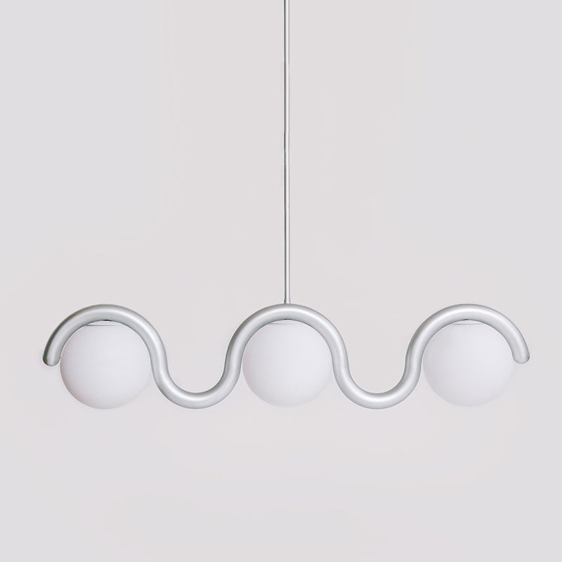 Uveta Linear Chandelier Red&Silver - Lamp Outdoor