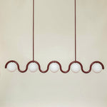Uveta Linear Chandelier Red&Silver - Lamp Outdoor