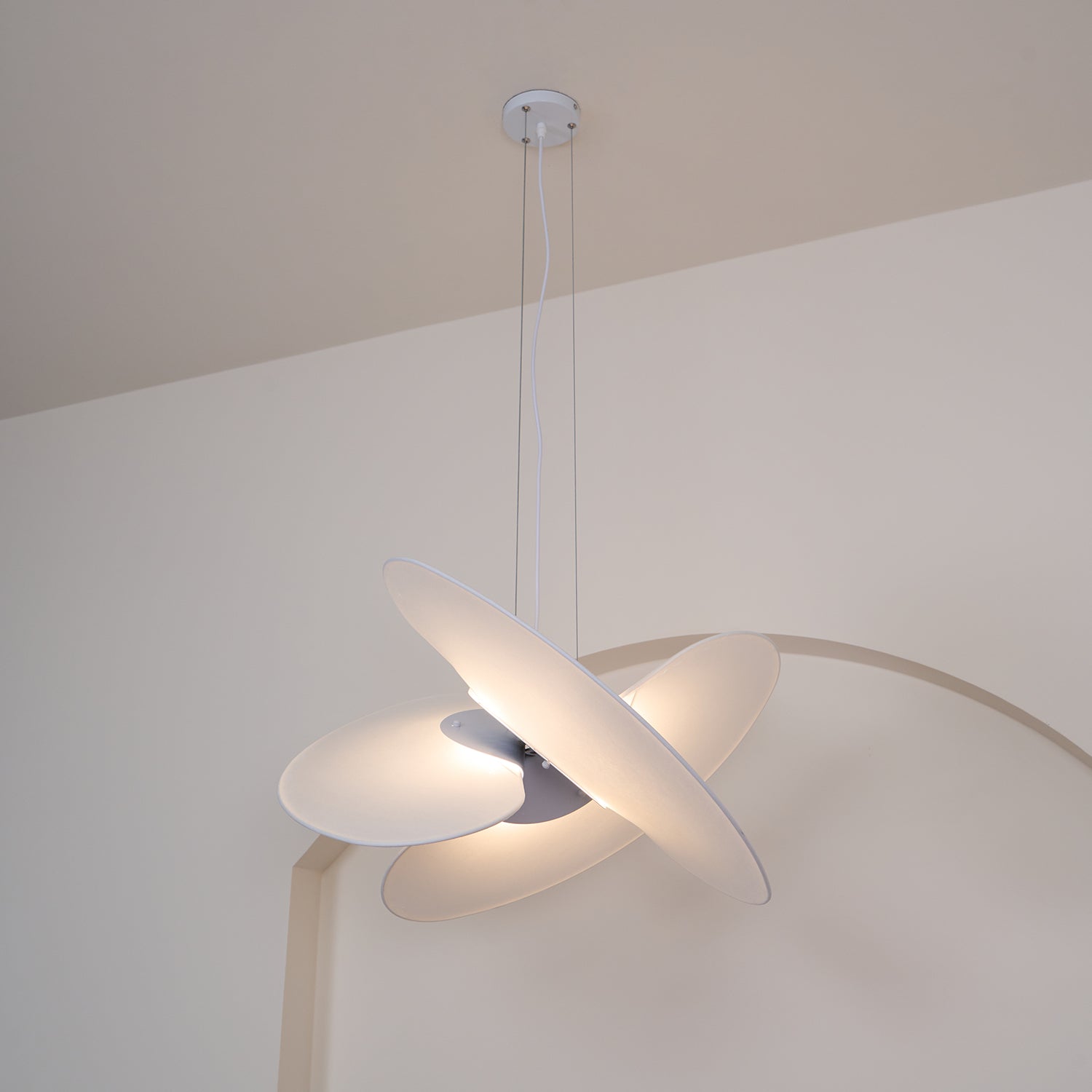 Whirl Modern Fabric Pendant Lamp - Lamp Outdoor