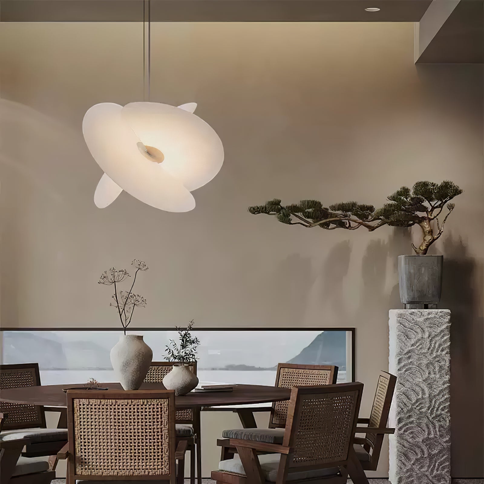 Whirl Modern Fabric Pendant Lamp - Lamp Outdoor
