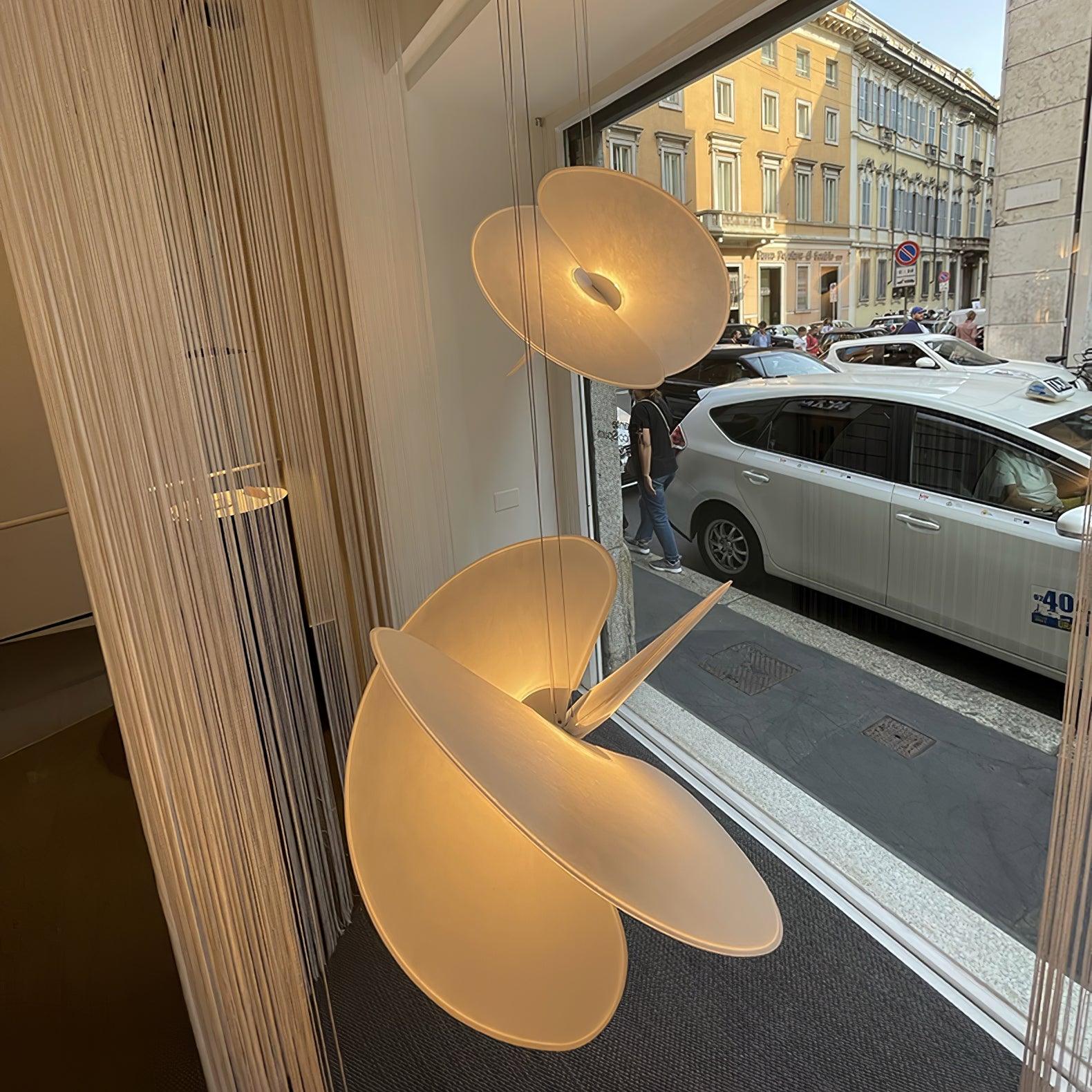 Whirl Modern Fabric Pendant Lamp - Lamp Outdoor