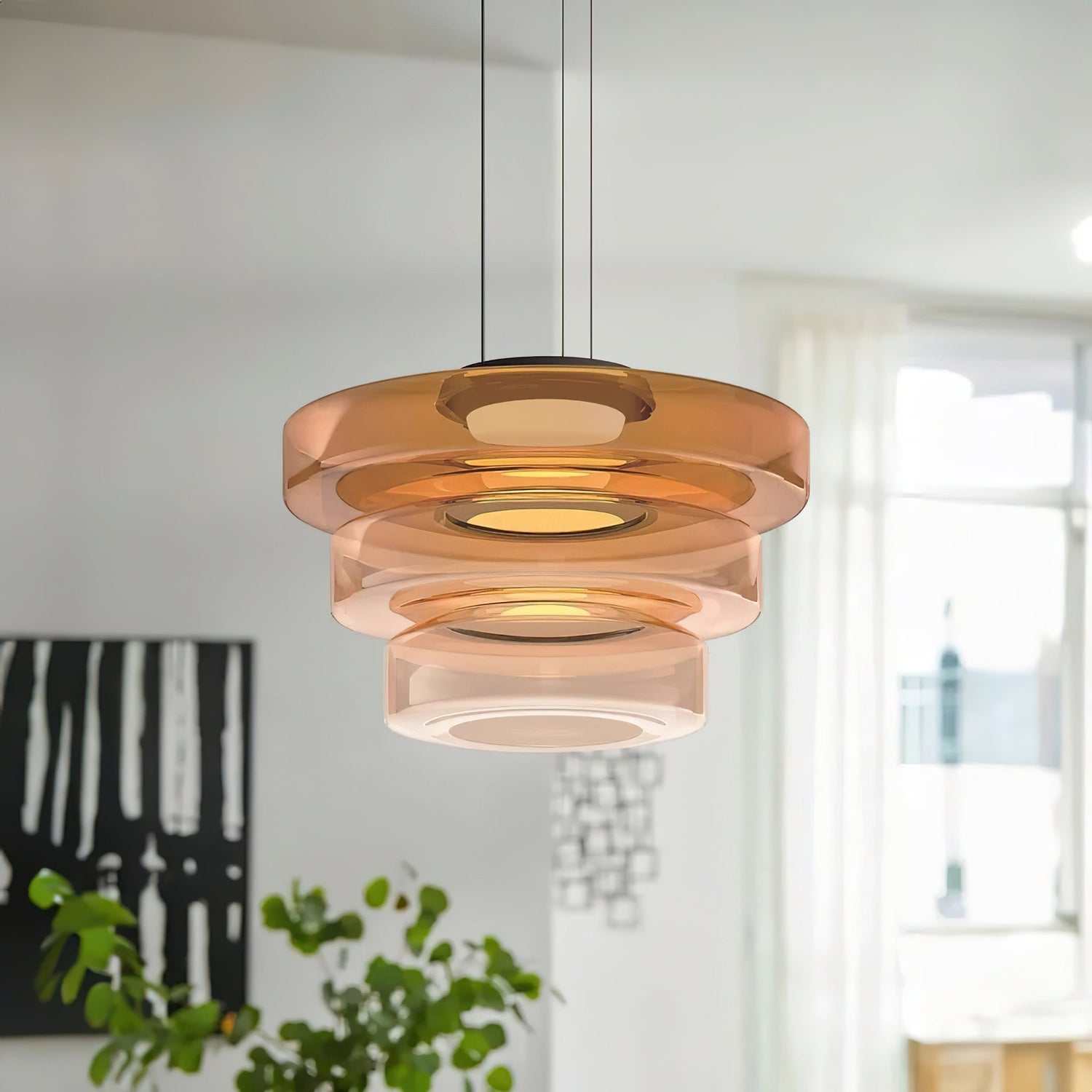 Levels Modern Glass Pendant Light