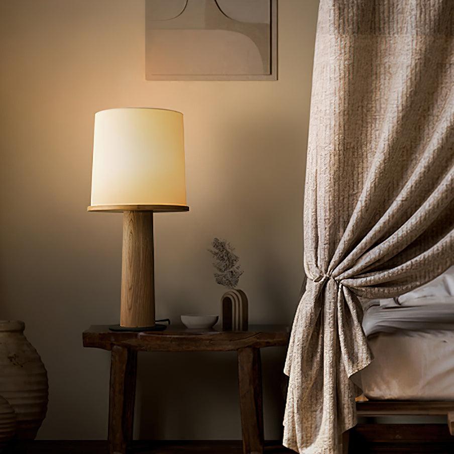 Vesper Minimalist Wood Table Lamp