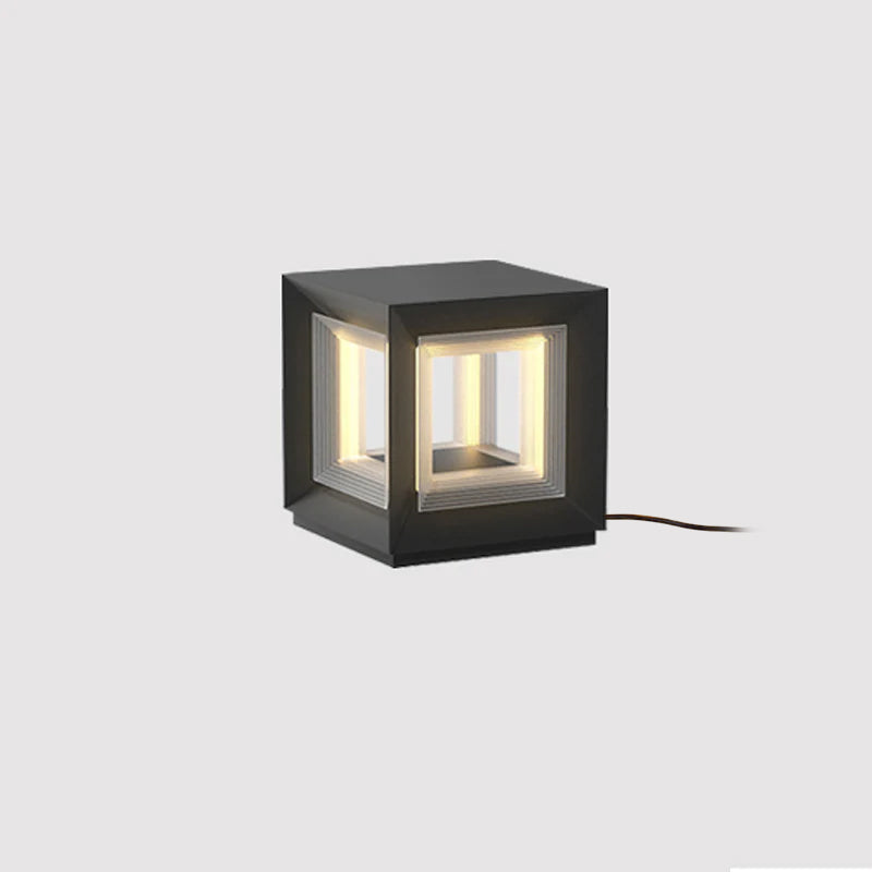 Light Cube Outdoor Post Light - Lamp Outdoor