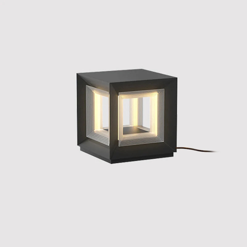 Light Cube Outdoor Post Light - Lamp Outdoor