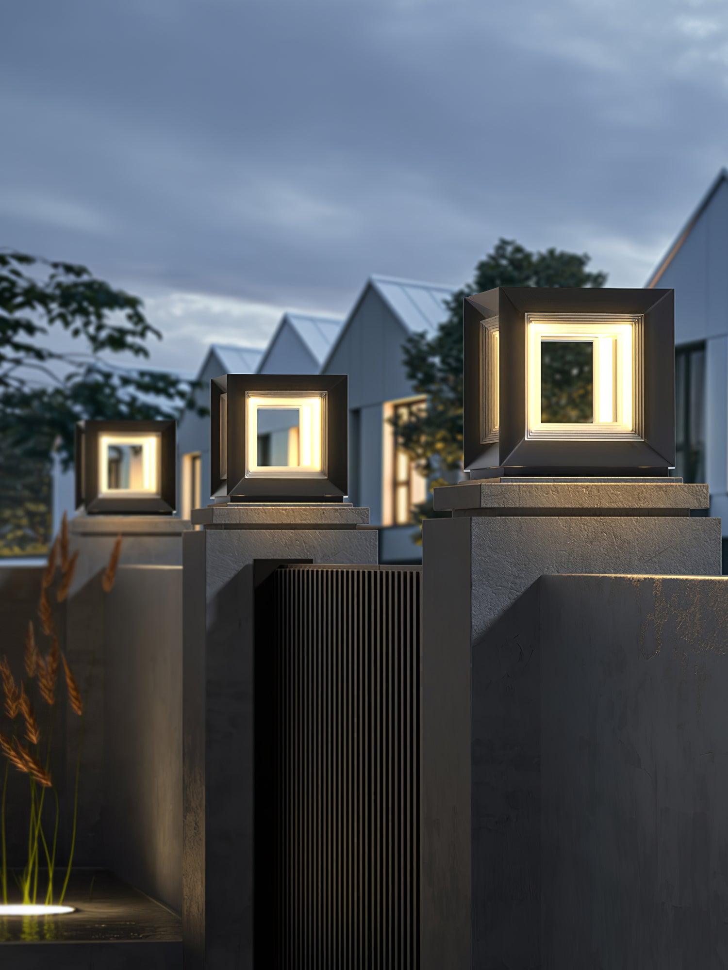 Light Cube Outdoor Post Light - Lamp Outdoor
