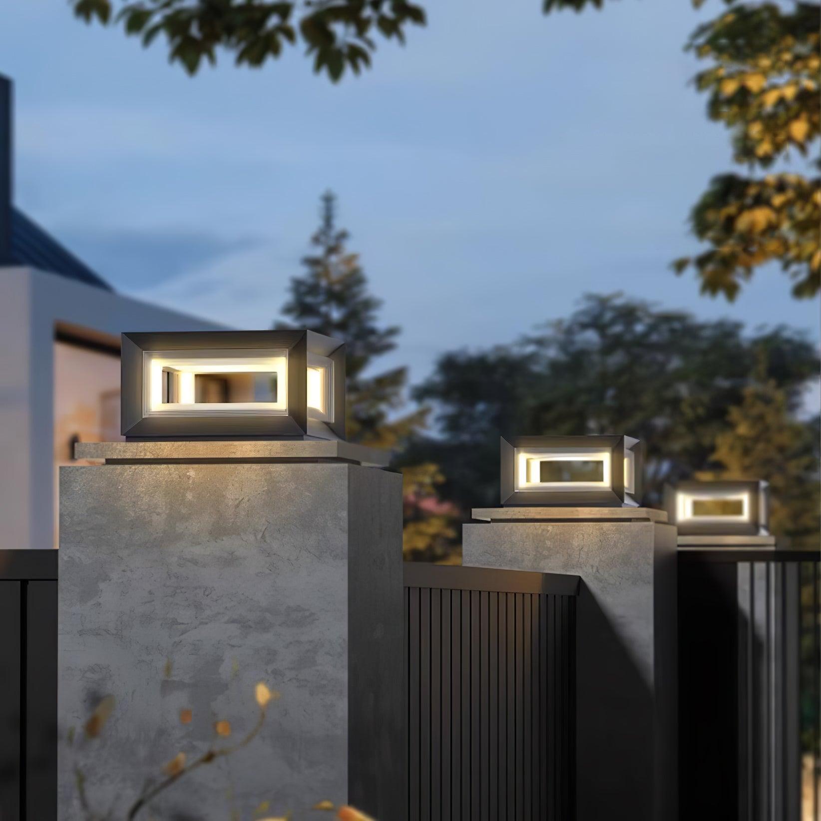 Light Cube Outdoor Post Light - Lamp Outdoor