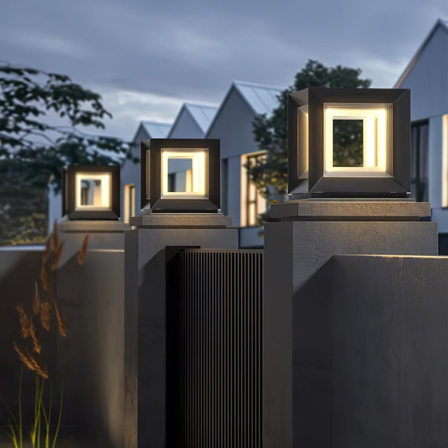 Light Cube Outdoor Post Light - Lamp Outdoor