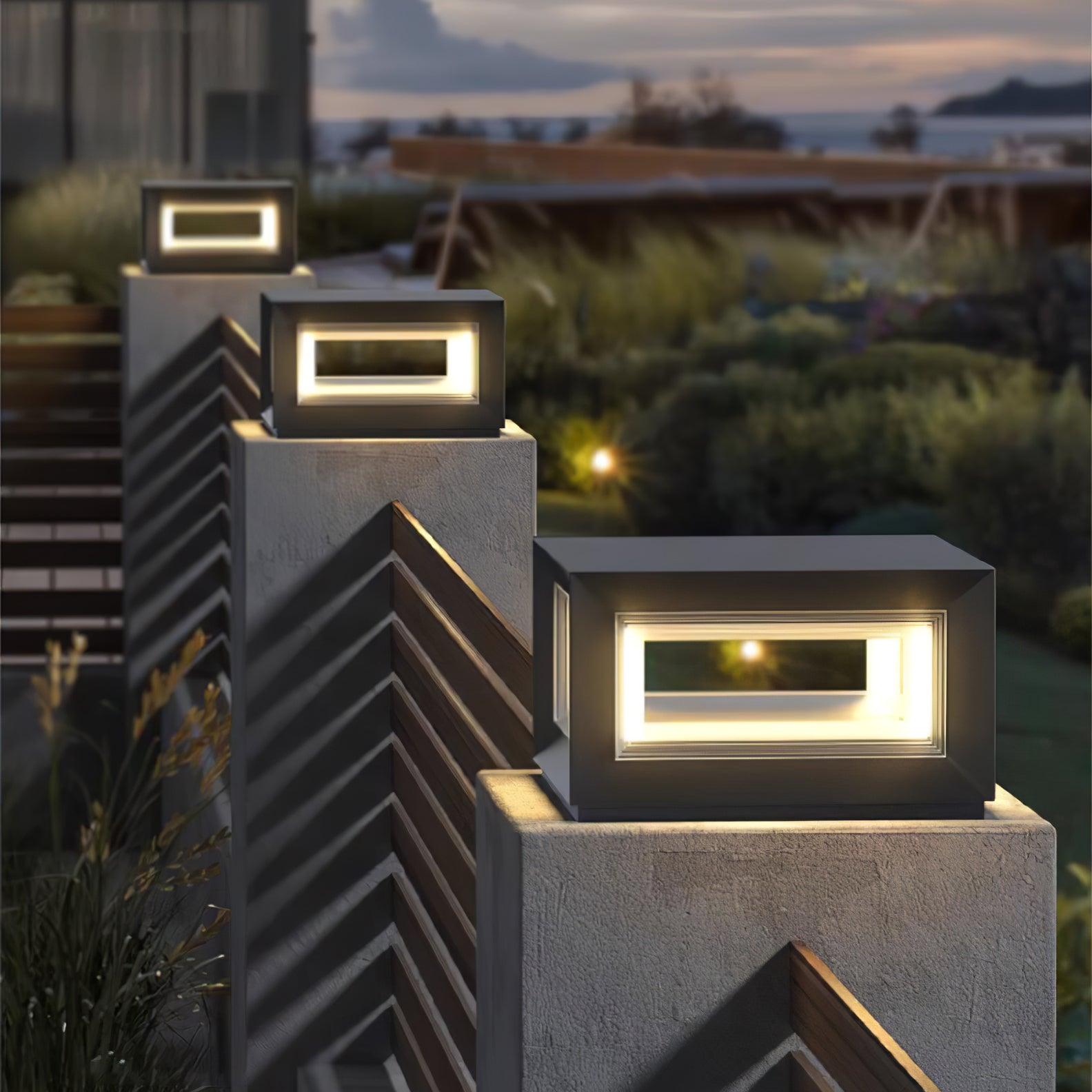 Light Cube Outdoor Post Light - Lamp Outdoor