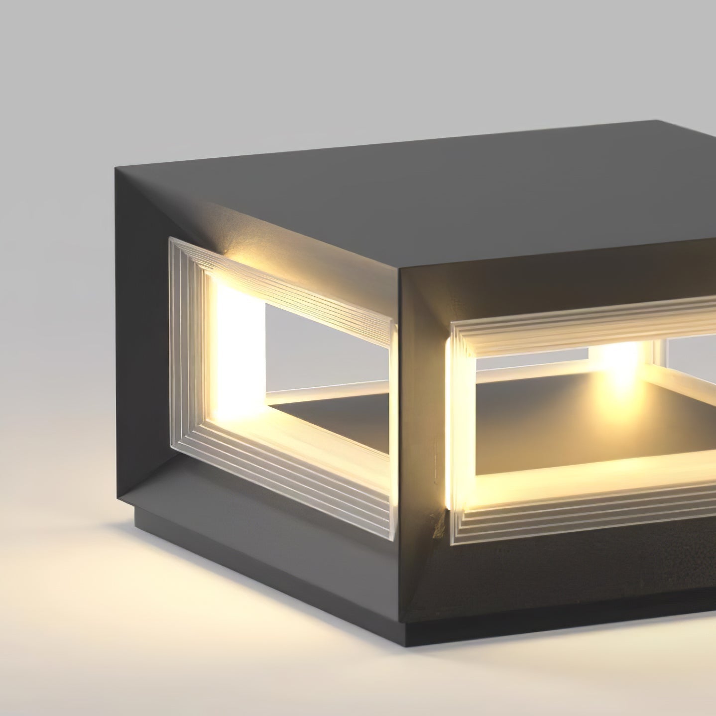 Light Cube Outdoor Post Light - Lamp Outdoor