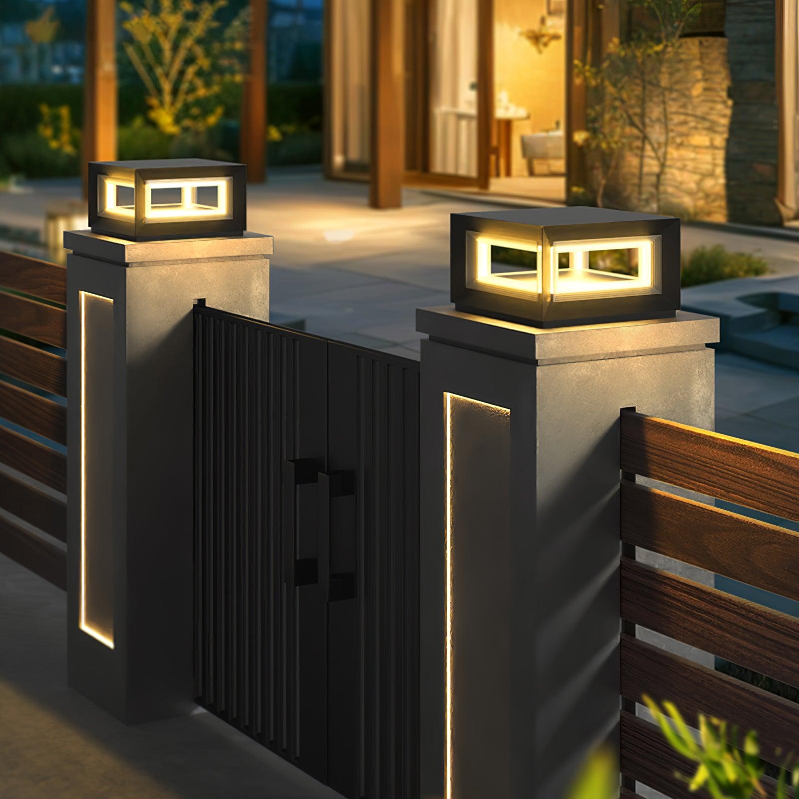 Light Cube Outdoor Post Light - Lamp Outdoor