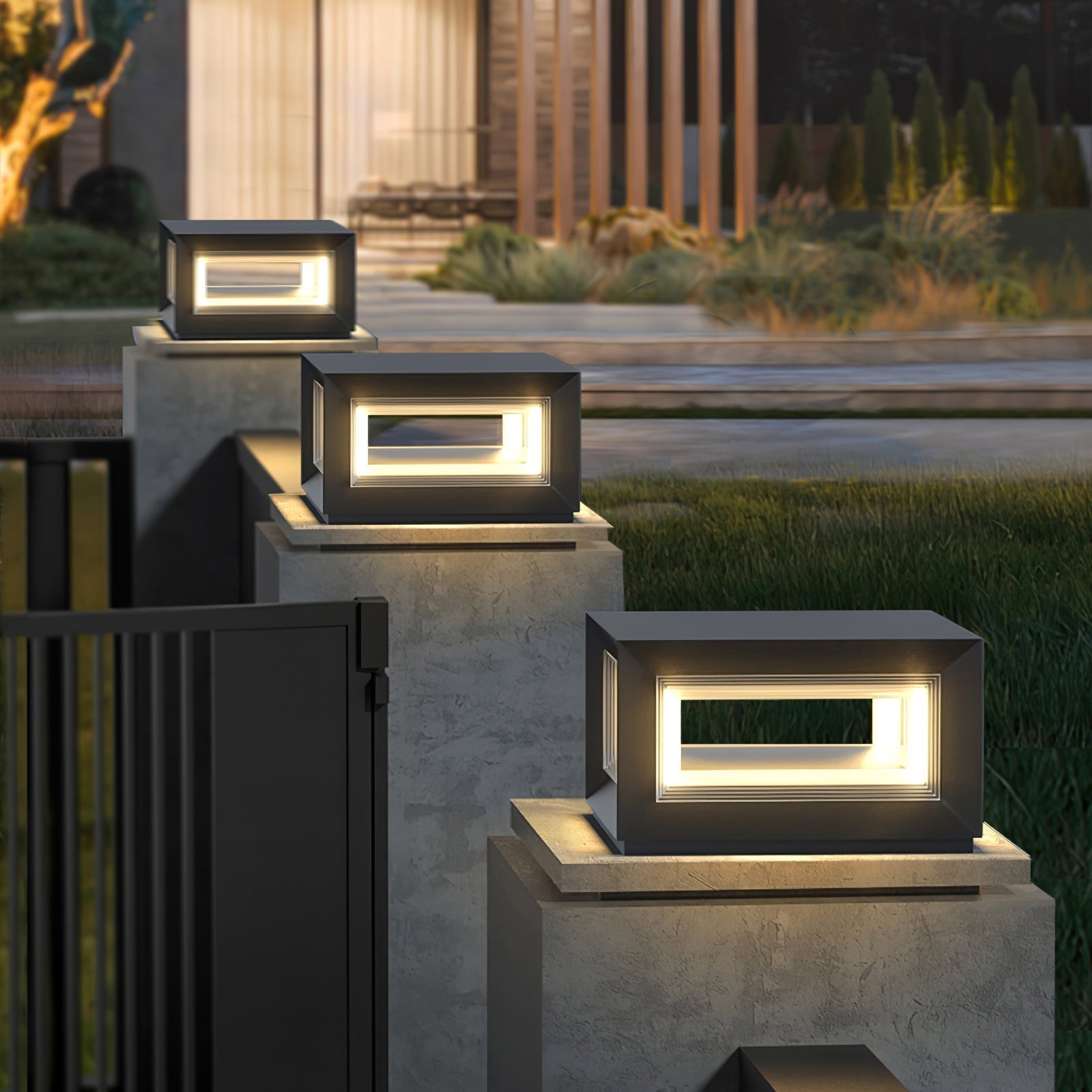 Light Cube Outdoor Post Light - Lamp Outdoor