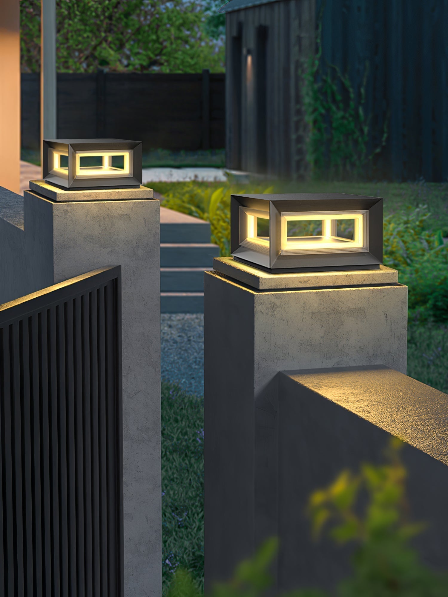 Light Cube Outdoor Post Light - Lamp Outdoor