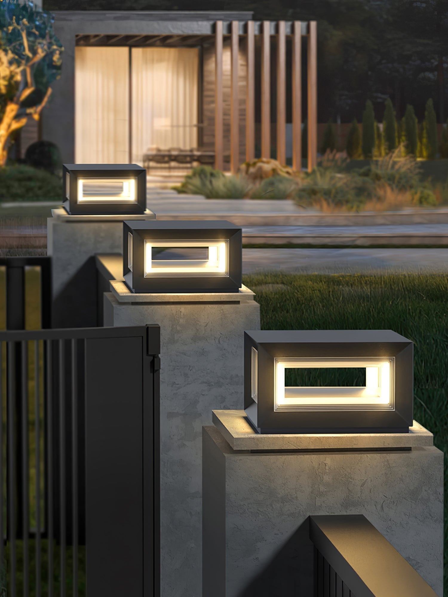 Light Cube Outdoor Post Light - Lamp Outdoor