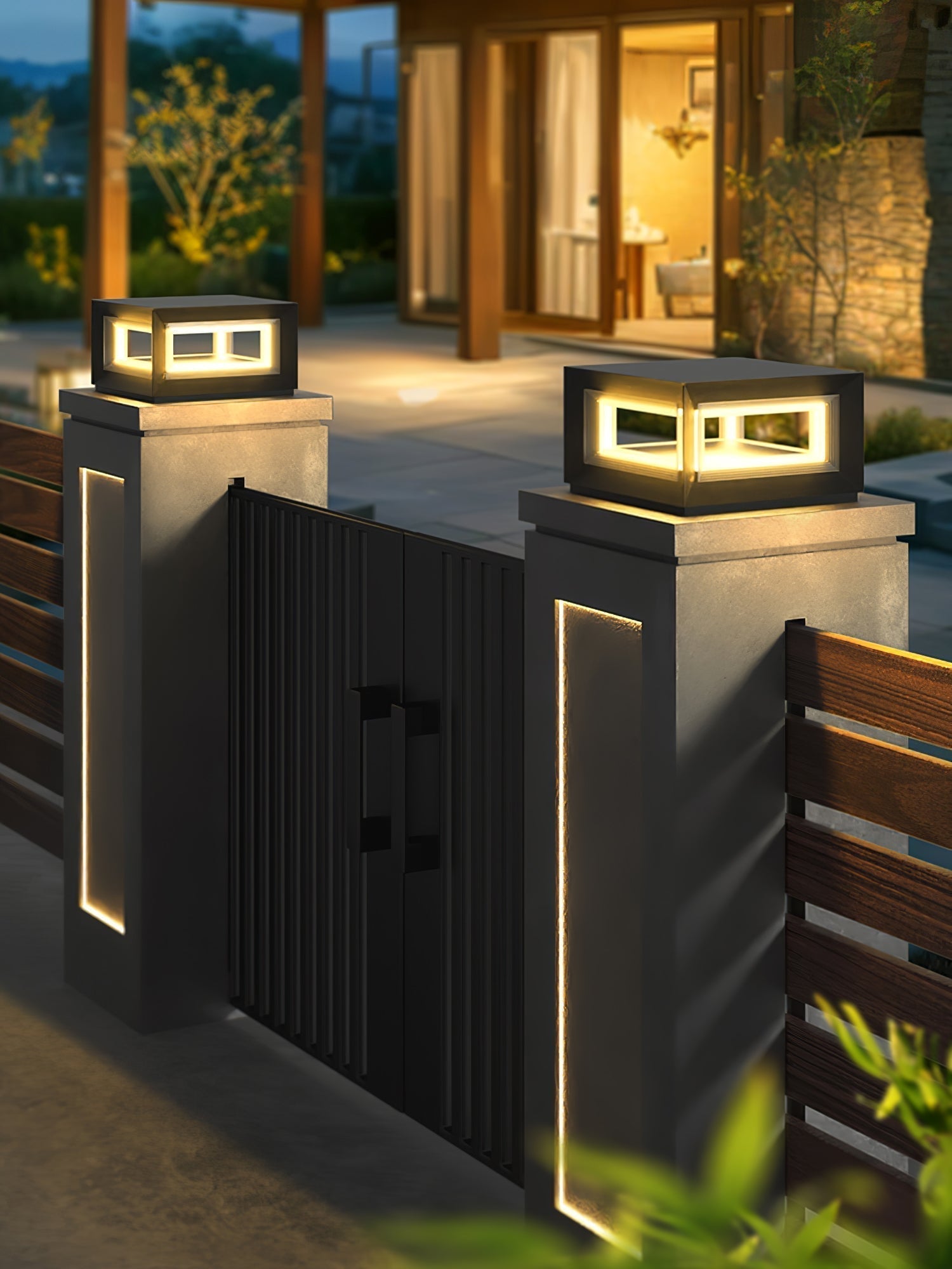 Light Cube Outdoor Post Light - Lamp Outdoor
