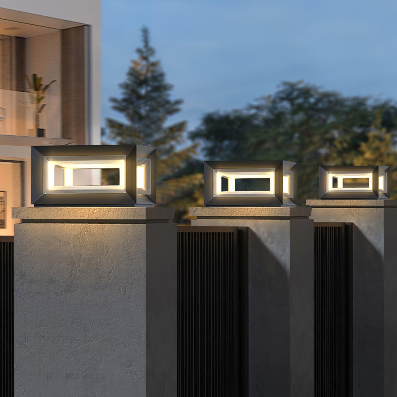 Light Cube Outdoor Post Light - Lamp Outdoor