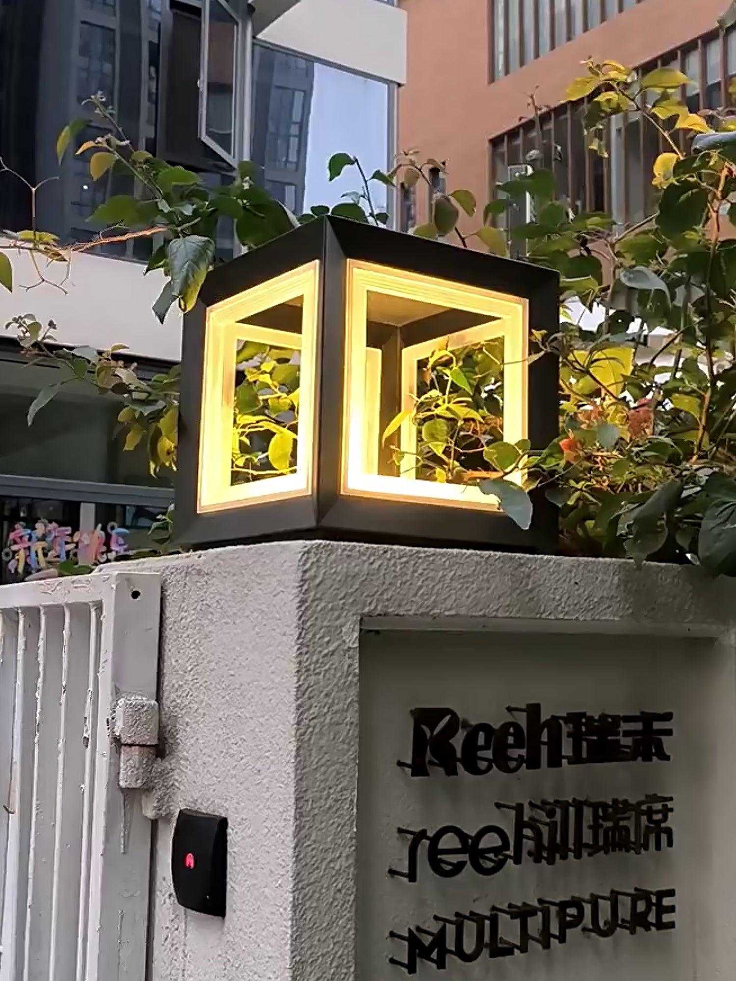 Light Cube Outdoor Post Light - Lamp Outdoor