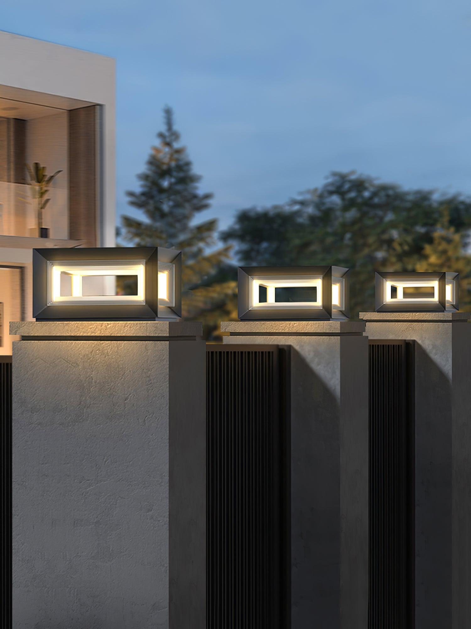 Light Cube Outdoor Post Light - Lamp Outdoor