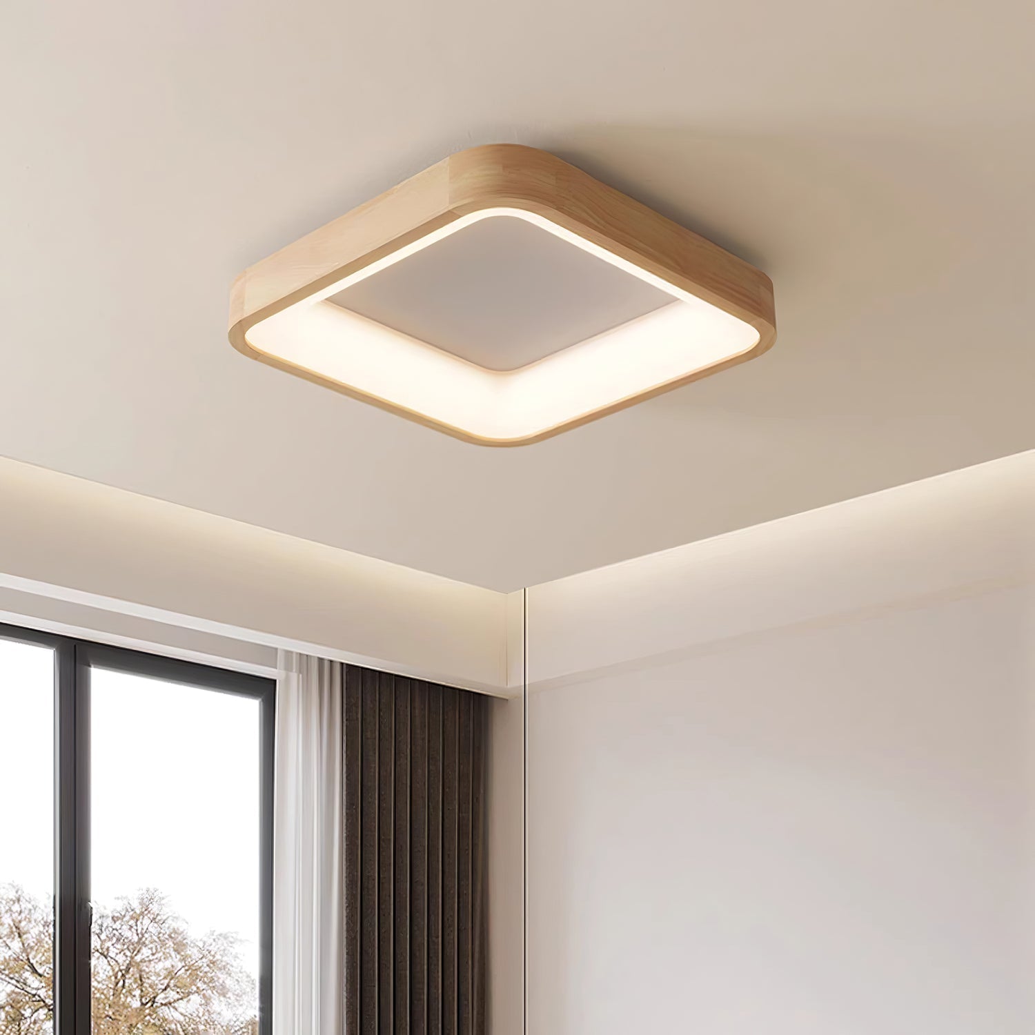 Ligna Square Ceiling Light - Lamp Outdoor