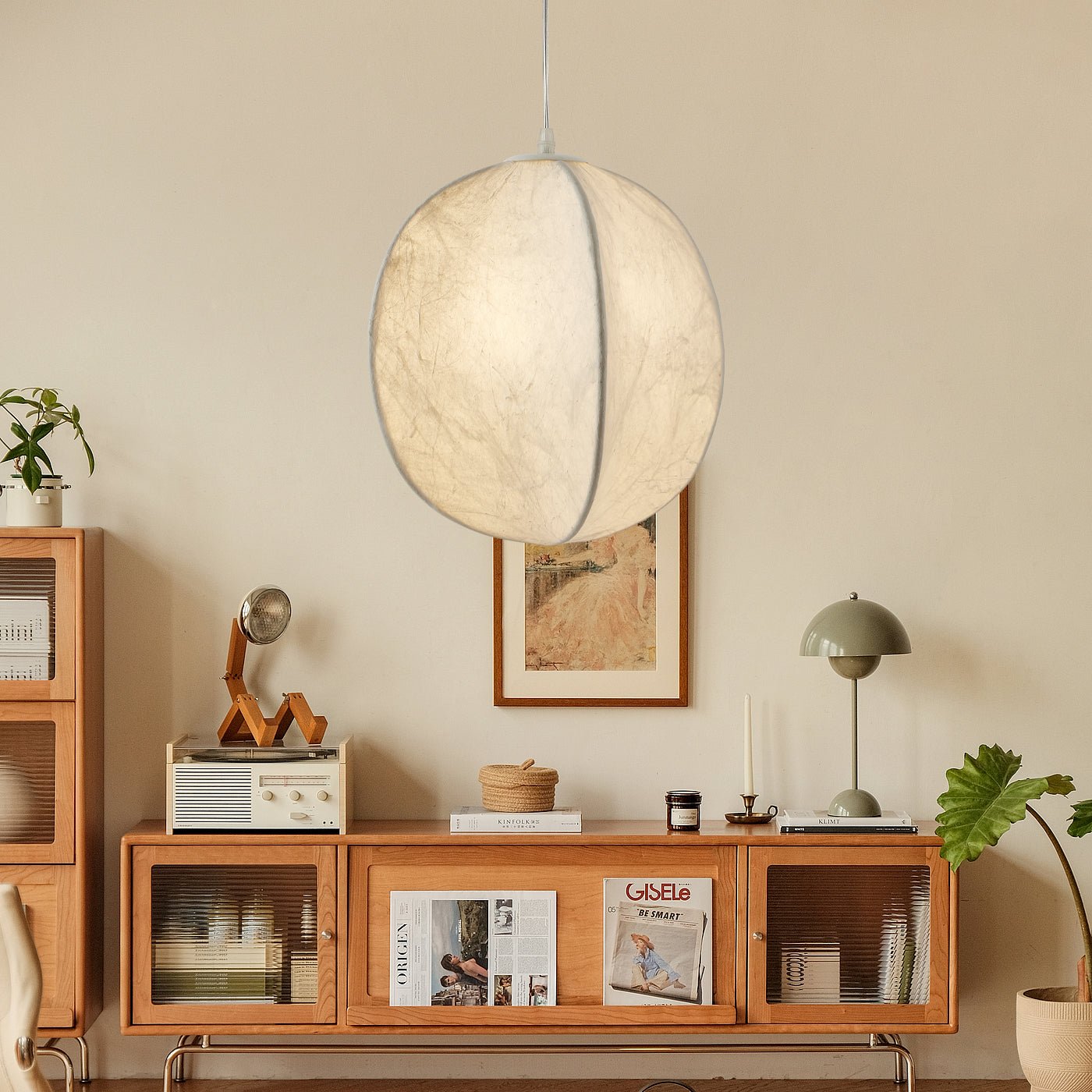 Cocoon Minimalist Silk Pendant Lamp - Lamp Outdoor