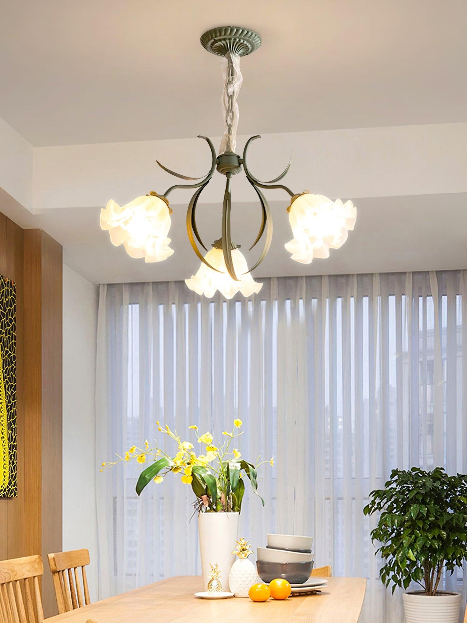 Lily of the Valley Flower Chandelier - Lamp Outdoor