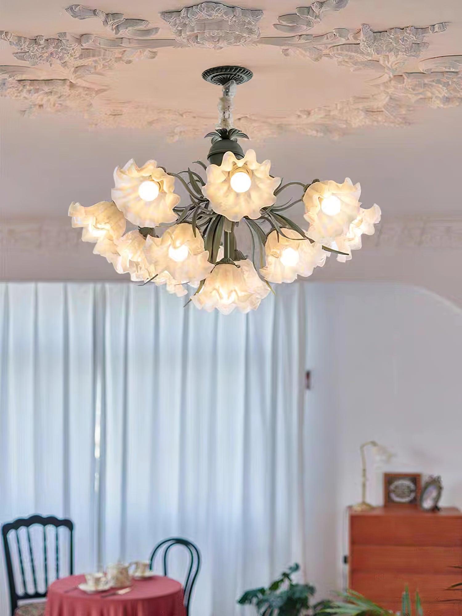 Lily of the Valley Flower Chandelier - Lamp Outdoor