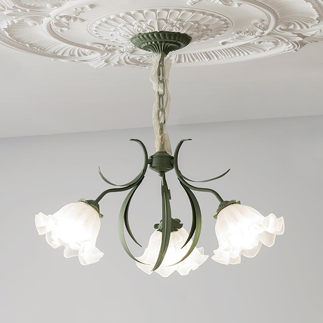Lily of the Valley Flower Chandelier - Lamp Outdoor
