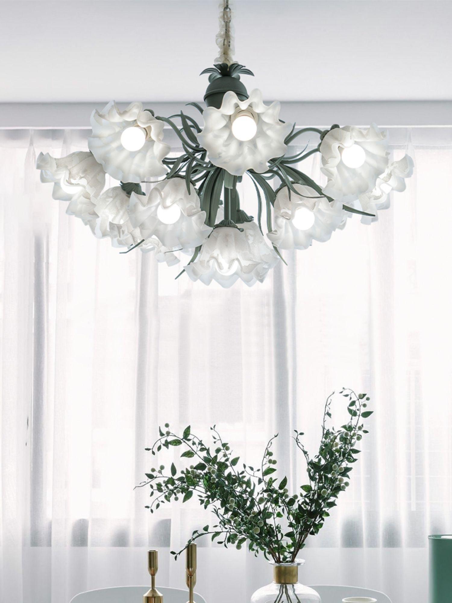 Lily of the Valley Flower Chandelier - Lamp Outdoor