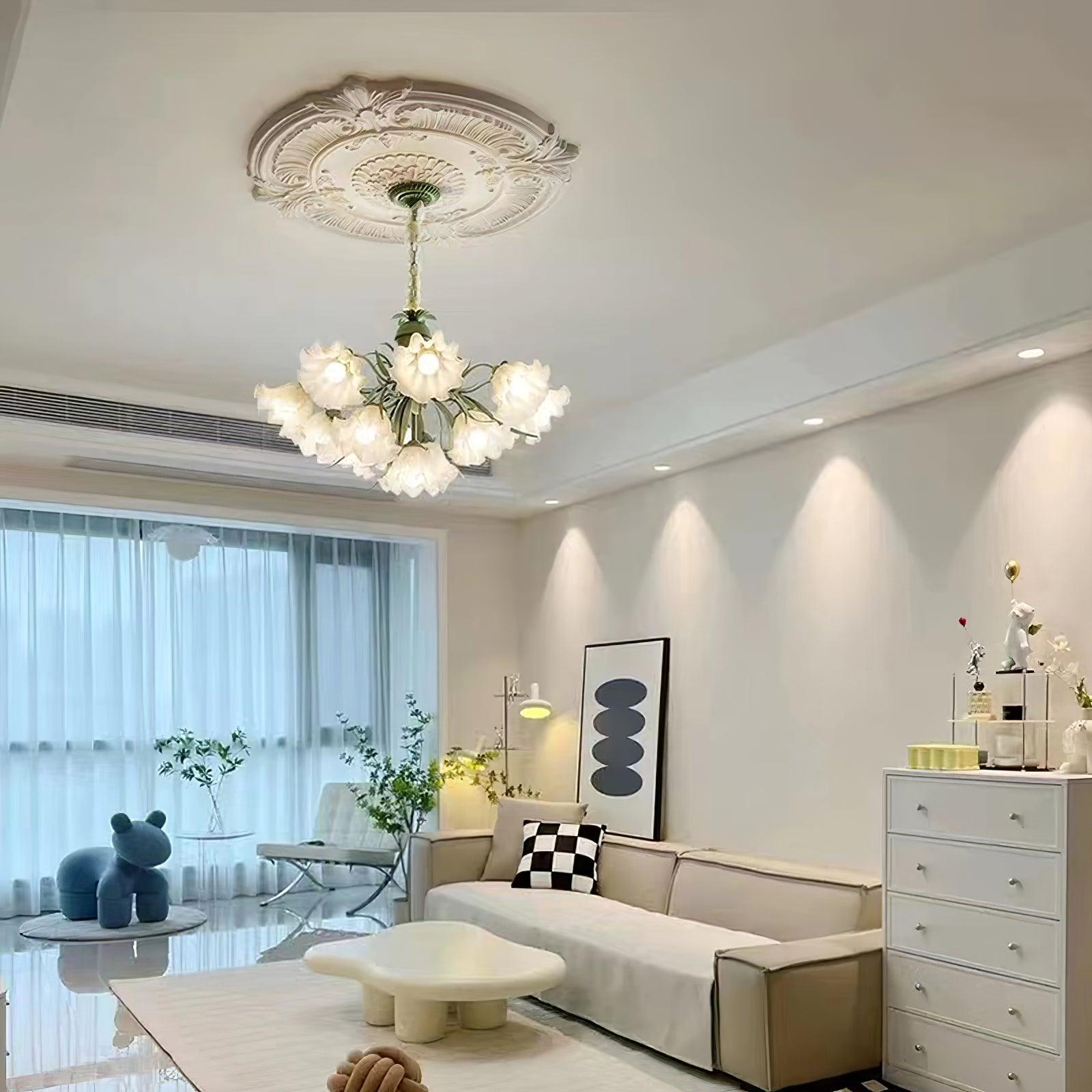 Lily of the Valley Flower Chandelier - Lamp Outdoor