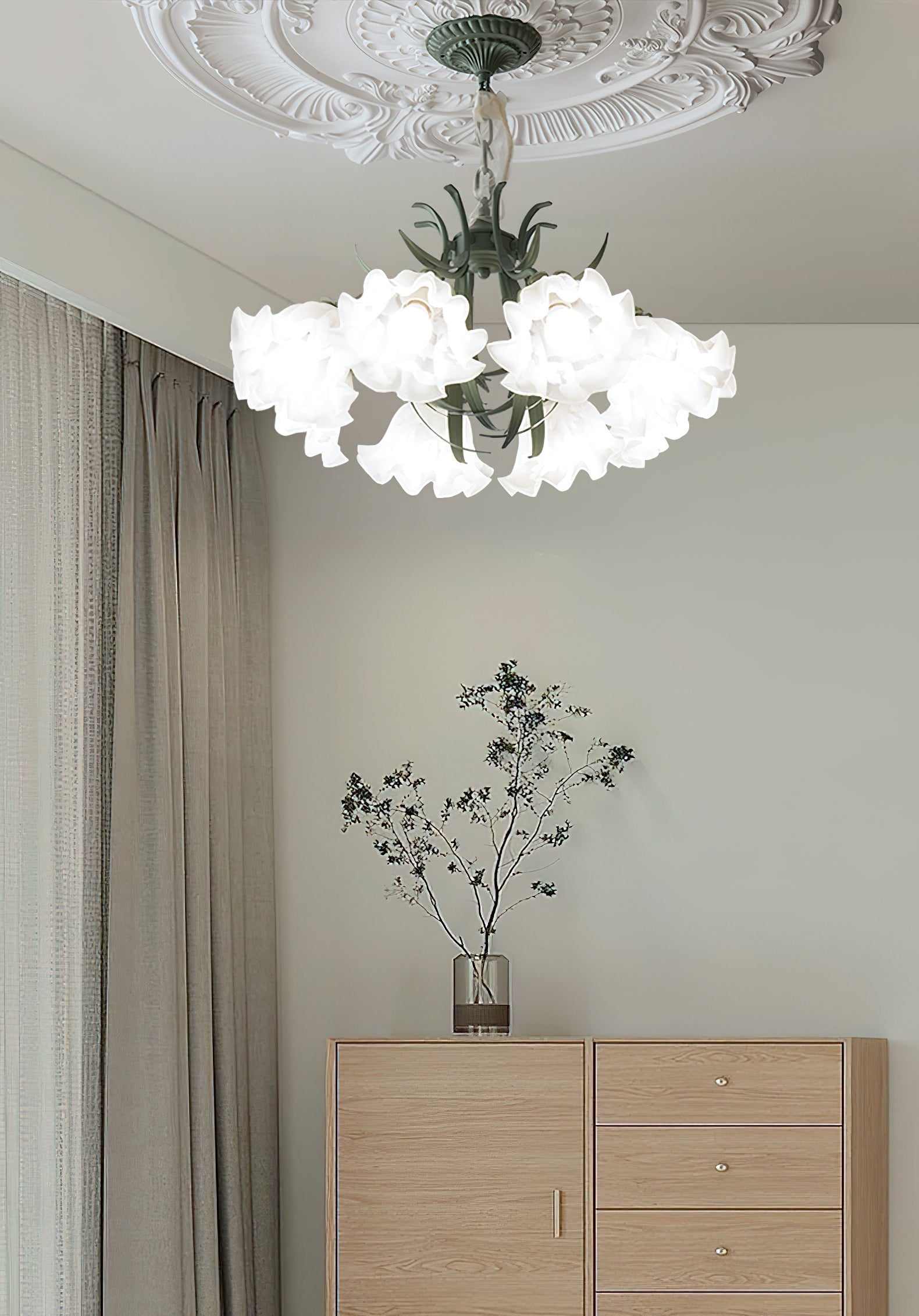 Lily of the Valley Flower Chandelier - Lamp Outdoor