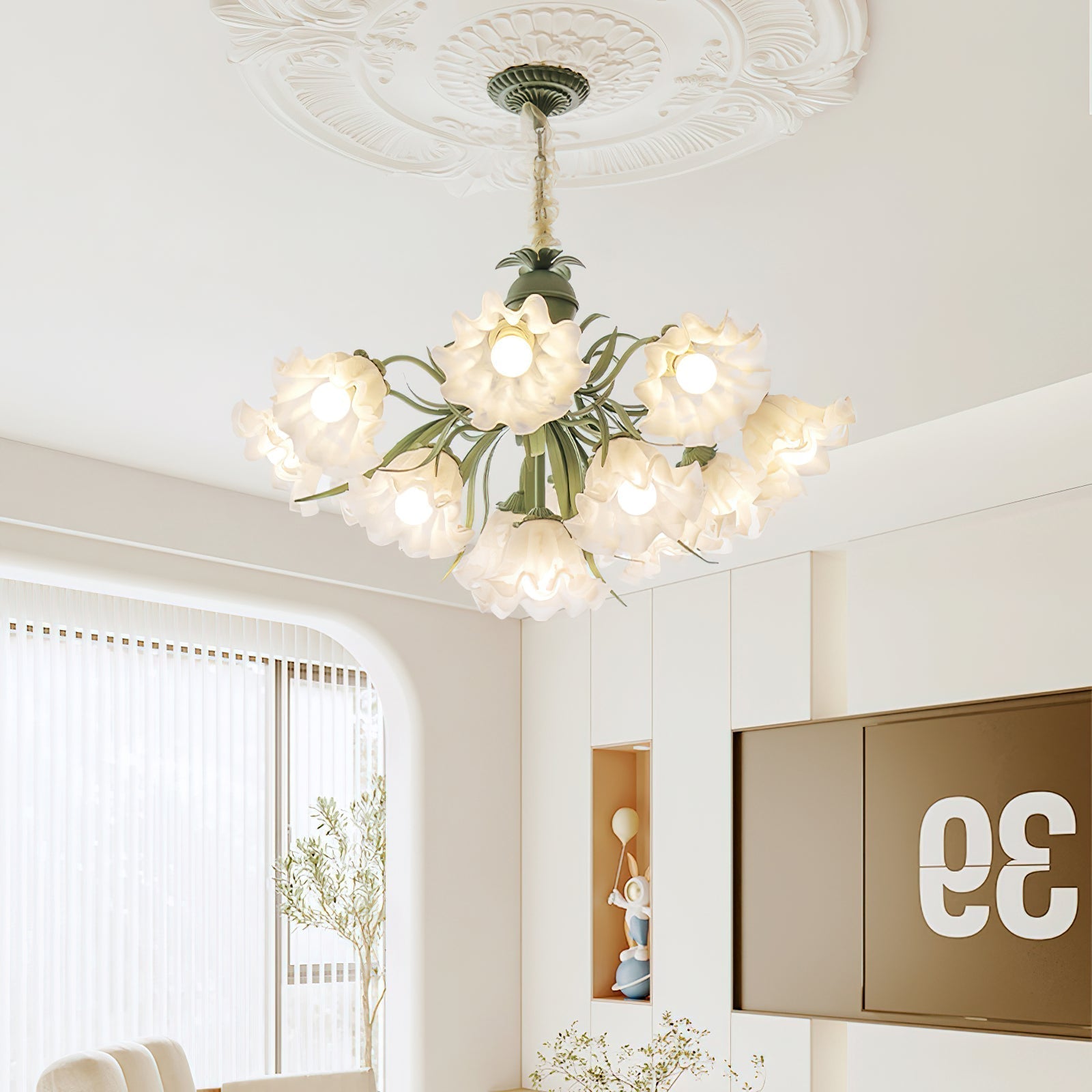 Lily of the Valley Flower Chandelier - Lamp Outdoor