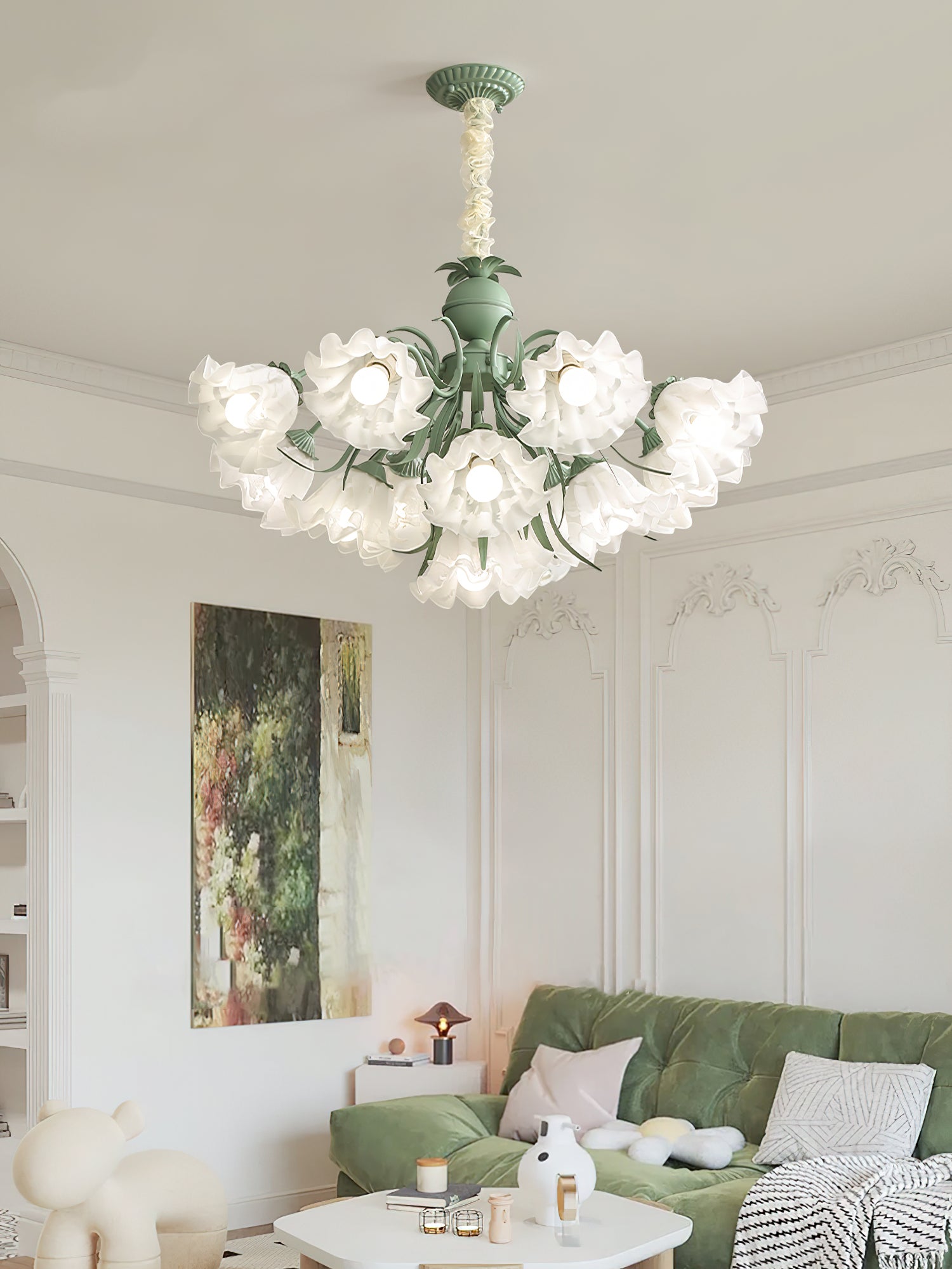 Lily of the Valley Flower Chandelier - Lamp Outdoor