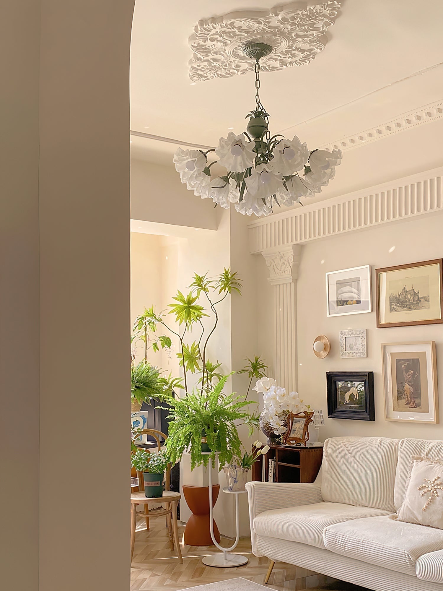 Lily of the Valley Flower Chandelier - Lamp Outdoor