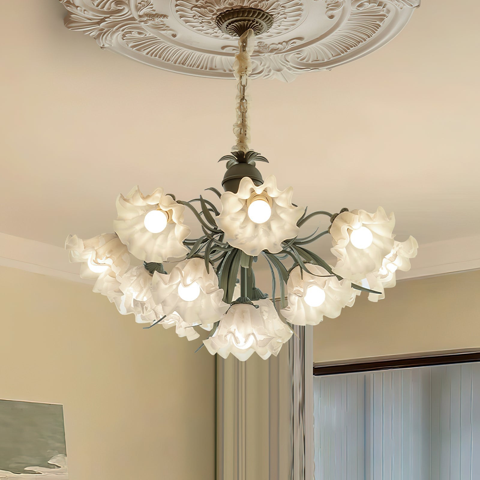 Lily of the Valley Flower Chandelier - Lamp Outdoor