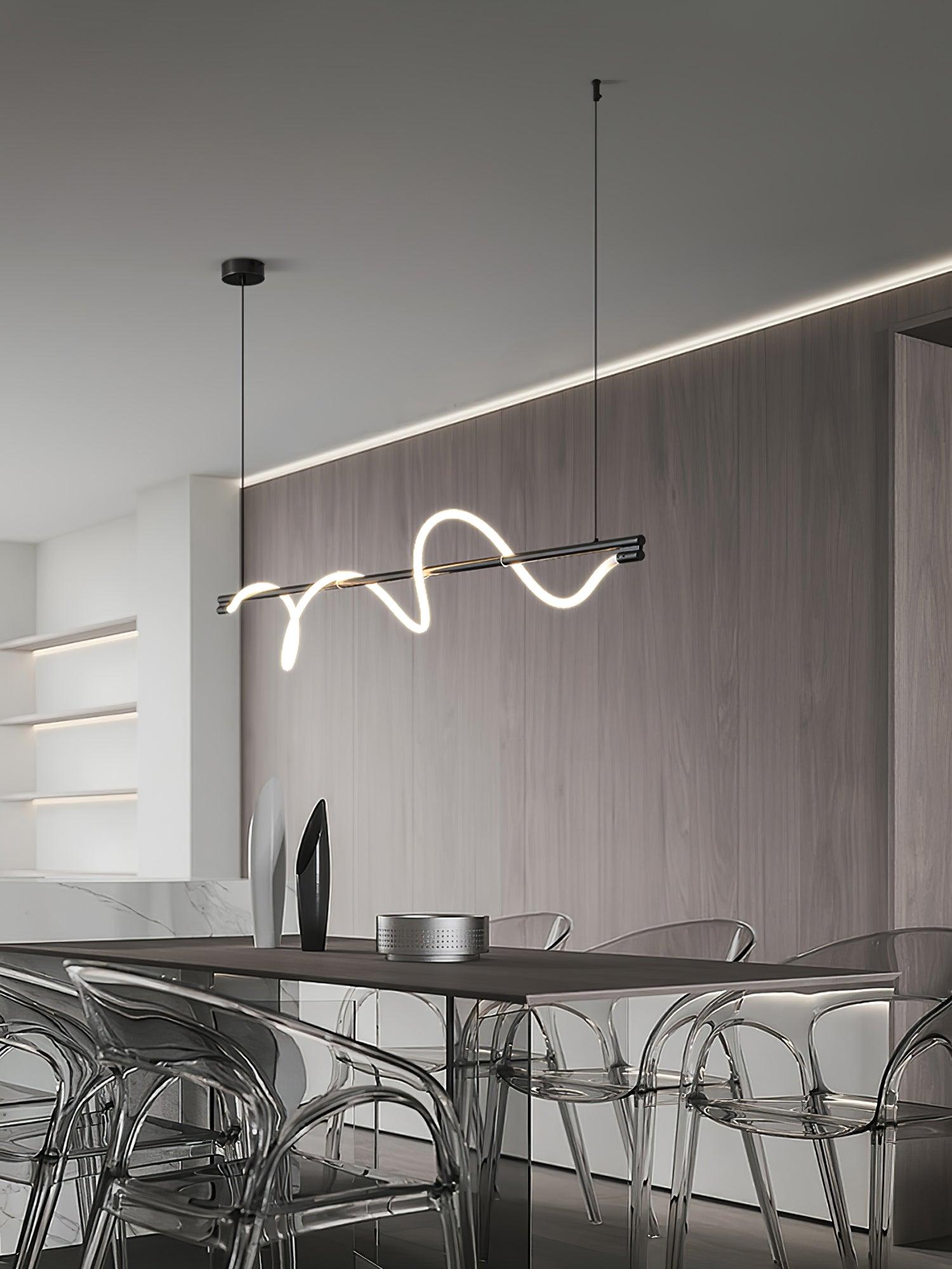 Linear Curve Island Pendant Lamp - Lamp Outdoor