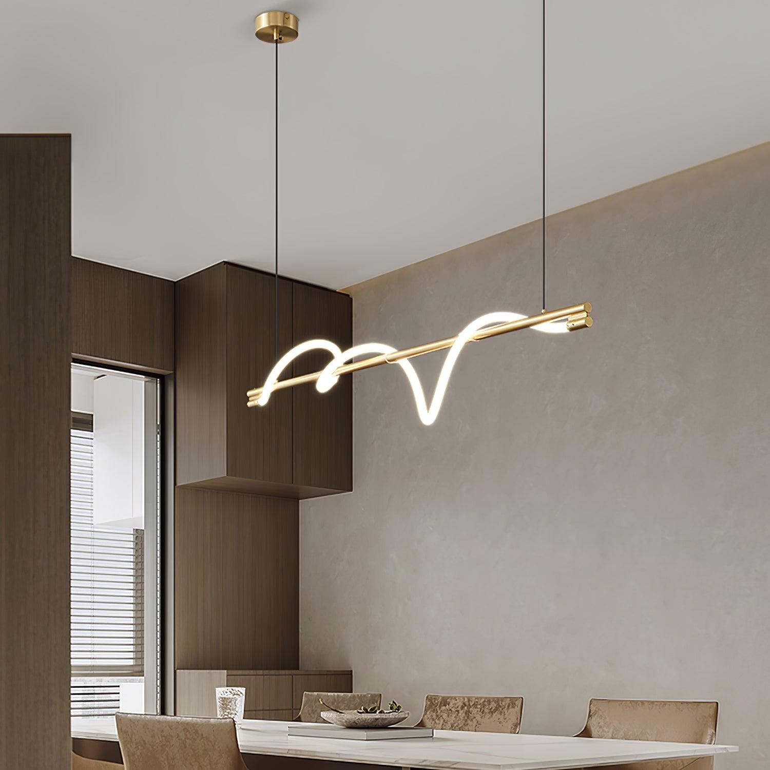 Linear Curve Island Pendant Lamp - Lamp Outdoor
