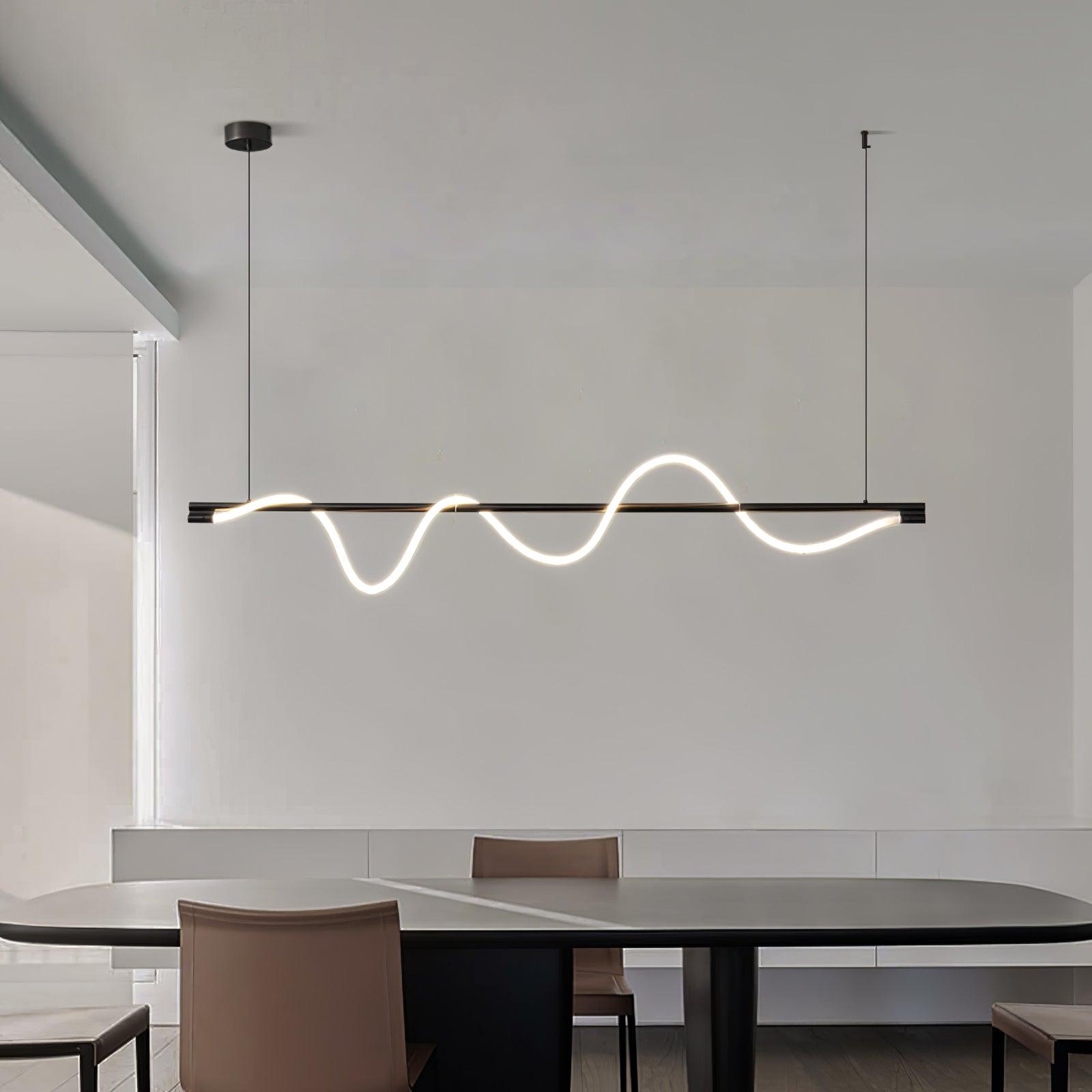 Linear Curve Island Pendant Lamp - Lamp Outdoor