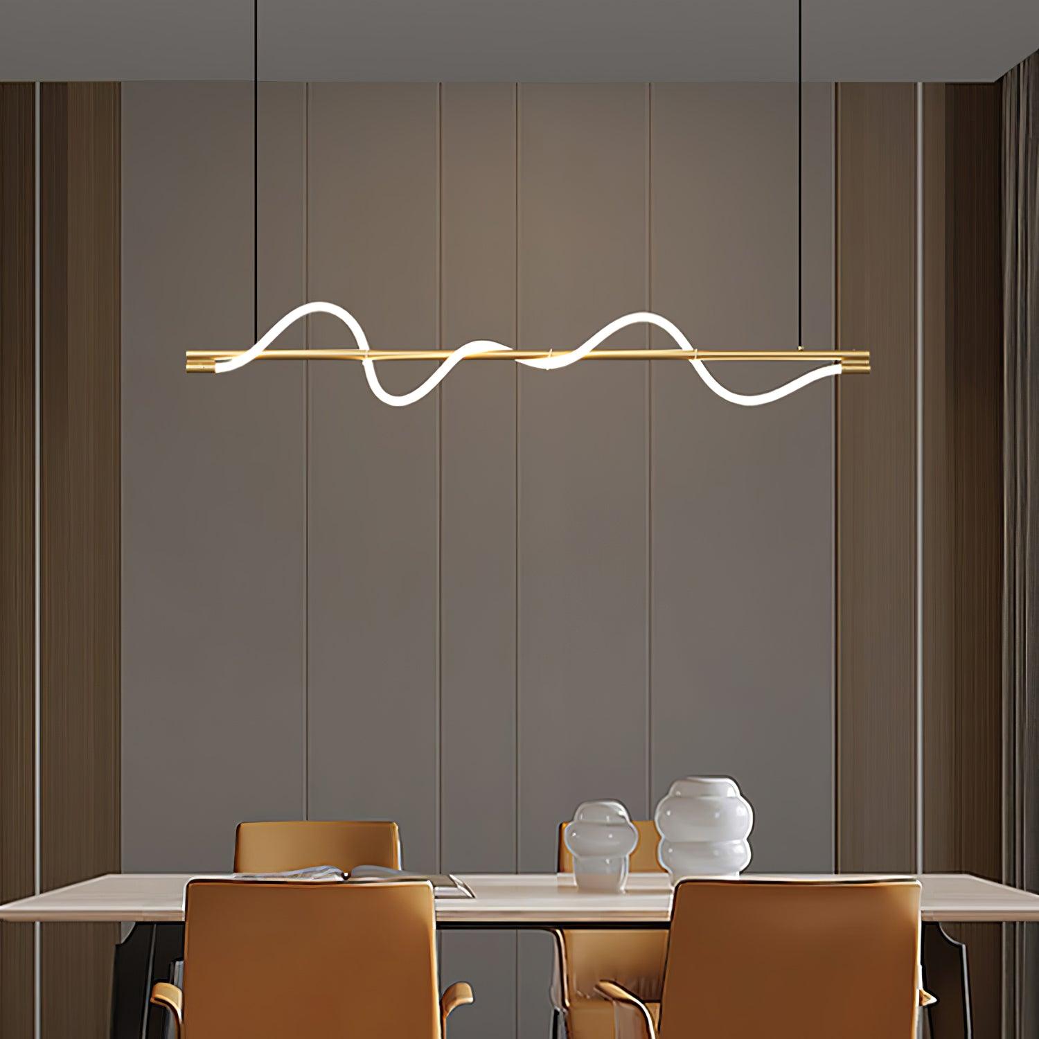 Linear Curve Island Pendant Lamp - Lamp Outdoor