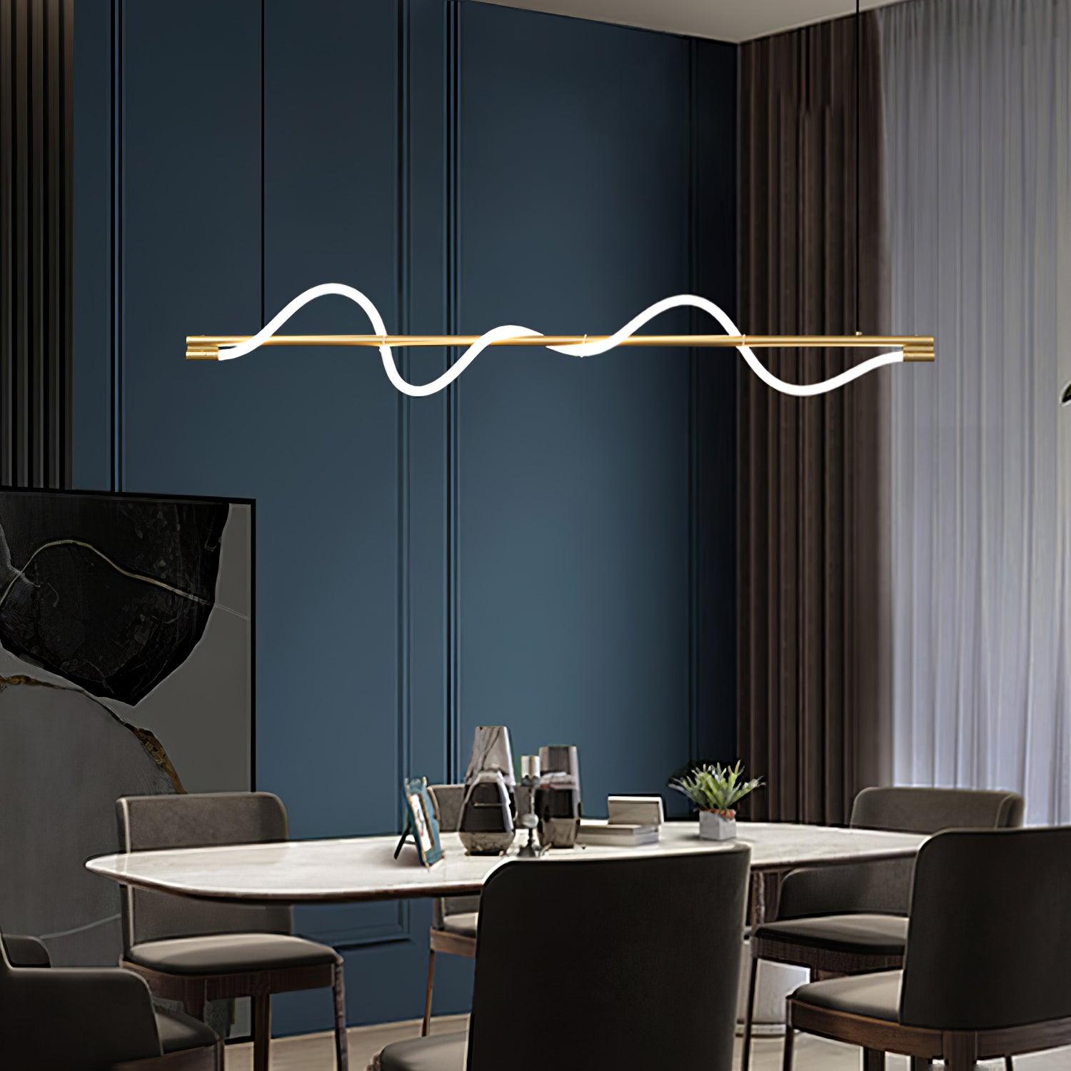Linear Curve Island Pendant Lamp - Lamp Outdoor
