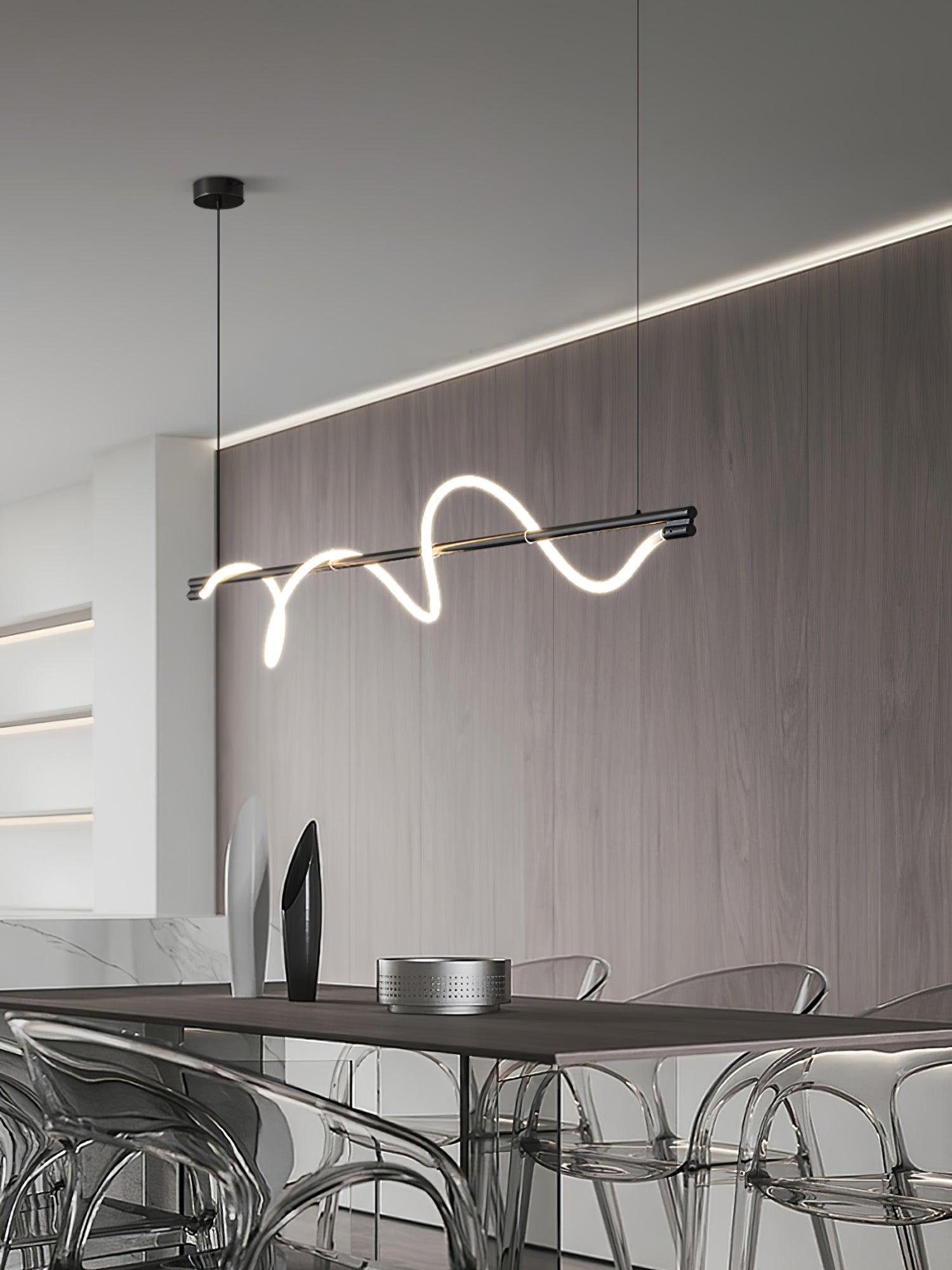 Linear Curve Island Pendant Lamp - Lamp Outdoor