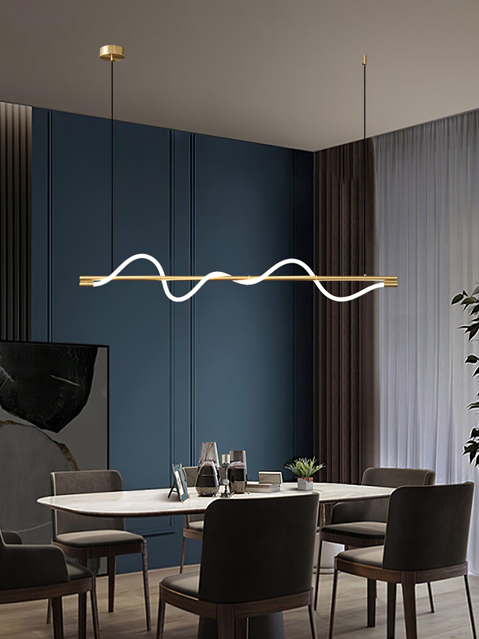 Linear Curve Island Pendant Lamp - Lamp Outdoor
