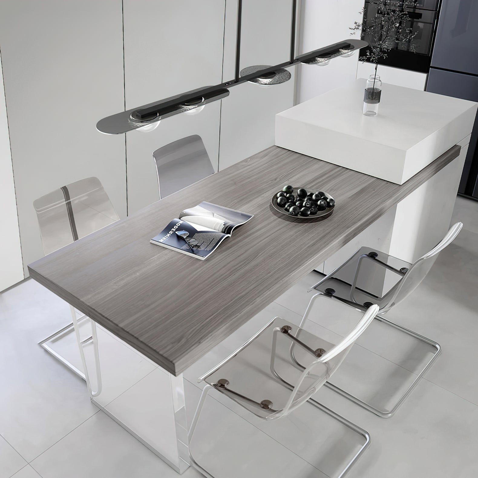 Aurora Pendant Lamp Linear Glass Minimalist - Lamp Outdoor