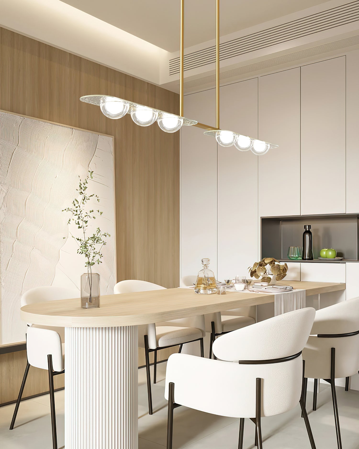 Aurora Pendant Lamp Linear Glass Minimalist - Lamp Outdoor