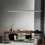 Linear Wooden Pendant Light - Lamp Outdoor