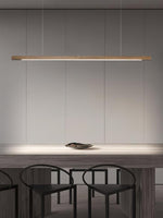 Linear Wooden Pendant Light - Lamp Outdoor