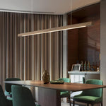 Linear Wooden Pendant Light - Lamp Outdoor